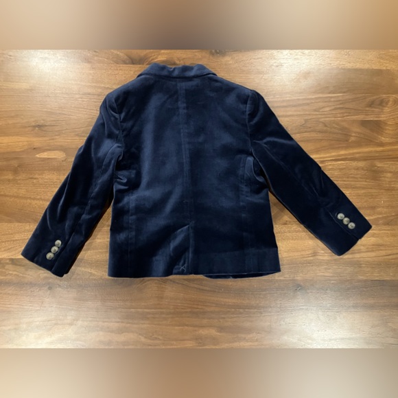 (EUC) Janie and Jack Navy Velvet Blazer Structured Classic Design - Picture 3 of 8